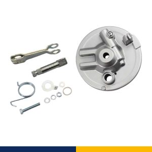 Front brake panel with brake arm and camshaft for Honda 125cc/150cc/200cc (CG/CDI/CEFI). Precision-machined, durability-tested assembly
