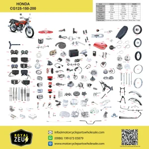Honda CG125, CG150 & CG200 Motorcycle Spare Parts